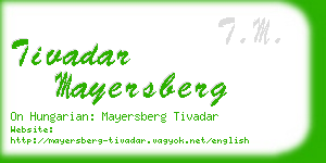 tivadar mayersberg business card